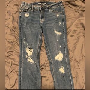 Old Navy Women's Blue Distressed Jeans